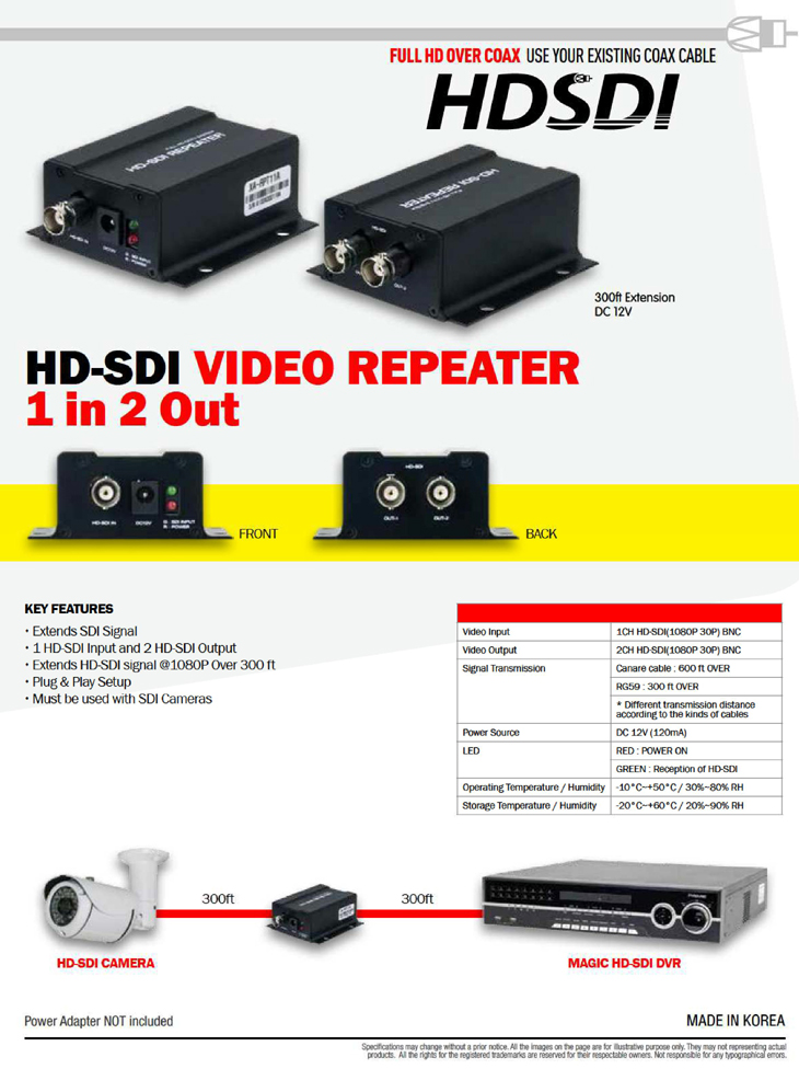 HD-SDI Video Repeater HDSDI Image Externder