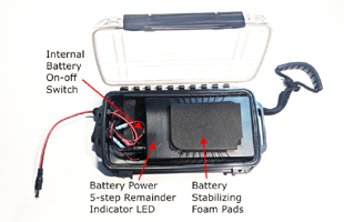 waterproof DC12V battery pack, rechargeable waterproof battery case, portable dc 12v battery case